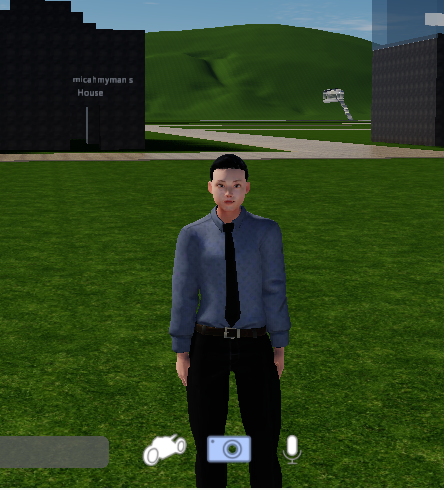 Custom avatar standing in the KingdomVR world.